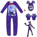 Five Nights Freddy Bear Cosplay Costume with Mask Boys Girls Bodysuit Halloween Fancy Jumpsuits 2 - FNAF Plush